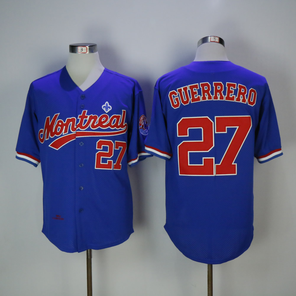 Men Montreal Expos #27 Guerrero Blue MLB Jerseys->more jerseys->MLB Jersey